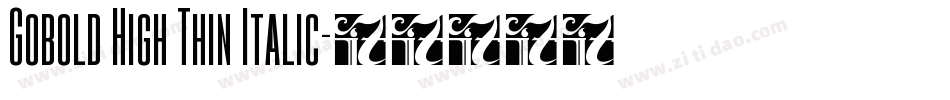 Gobold High Thin Italic字体转换